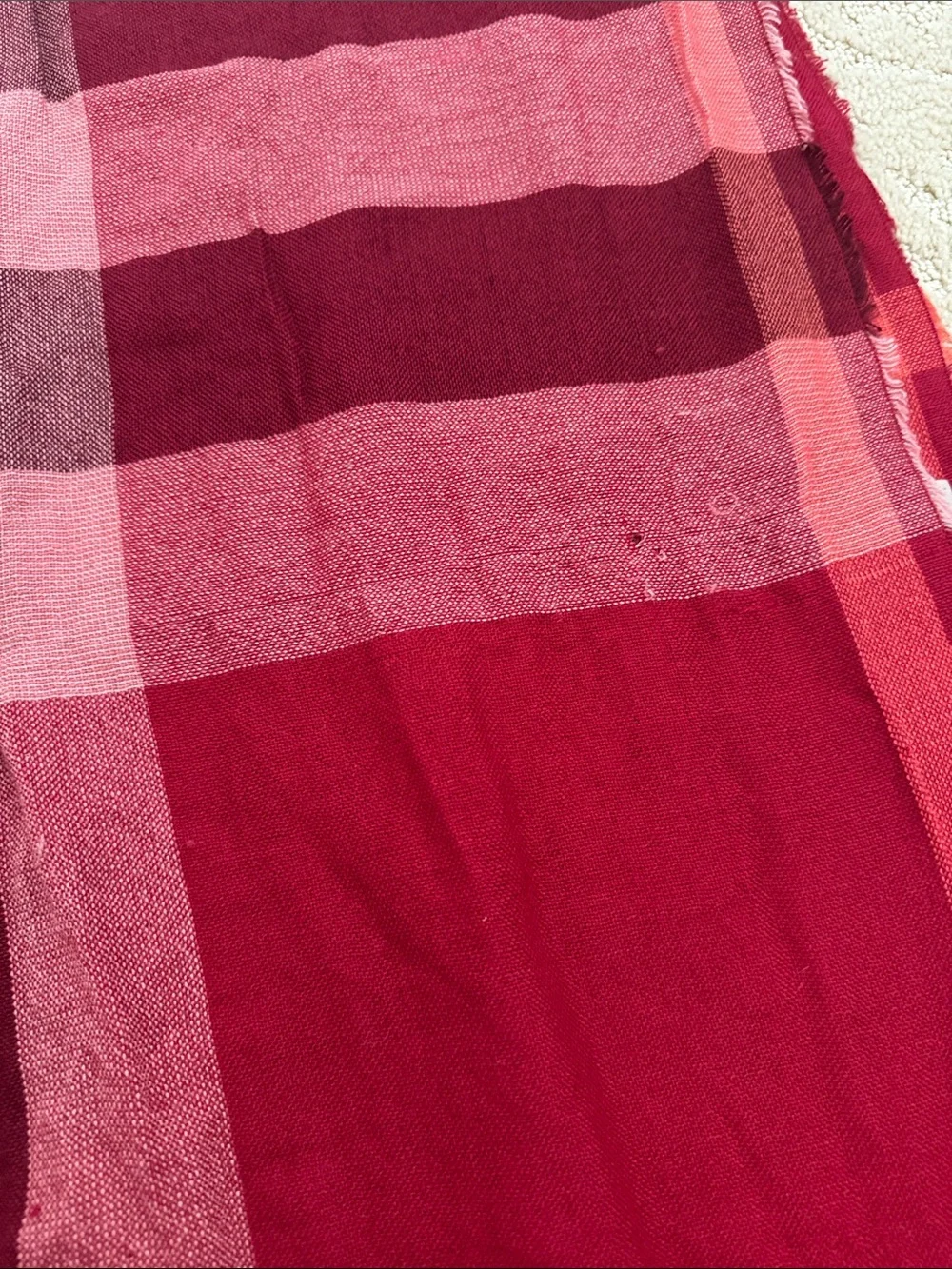 Burberry check thin scarf
